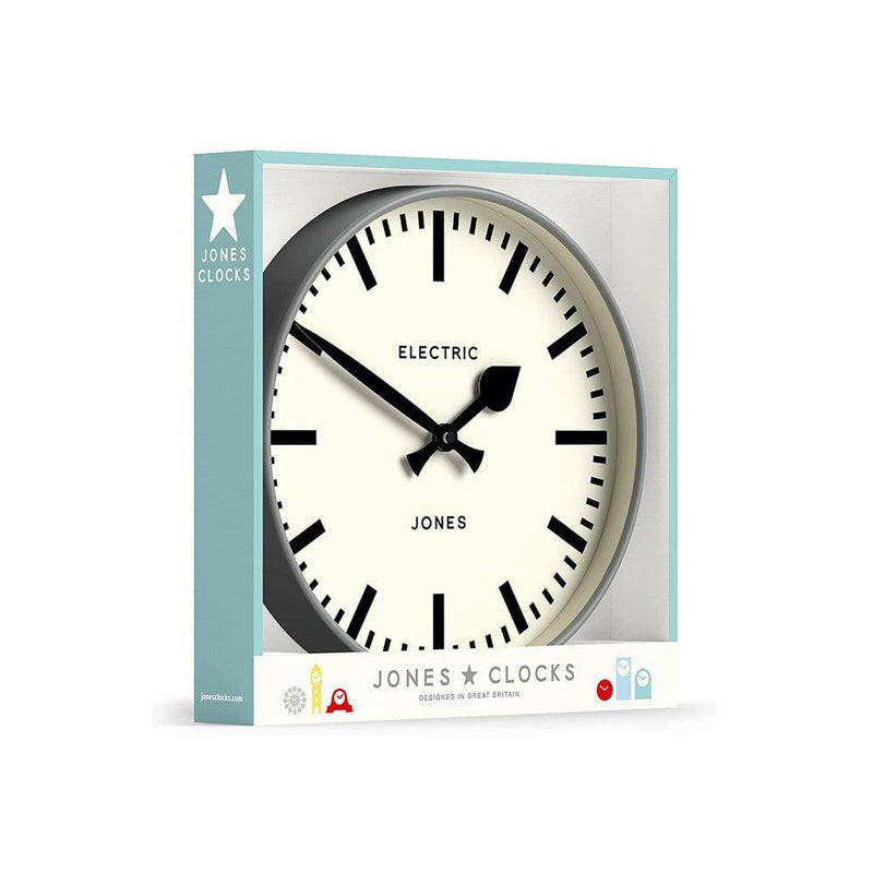 Jones Clocks Railway Wall Clock 30cm - Grey