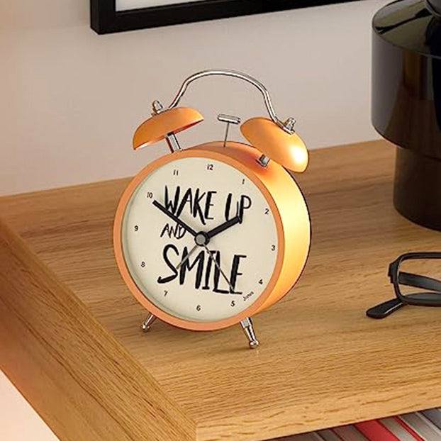 Jones Clocks Ringer Smile Alarm Clock - Fizzy Orange