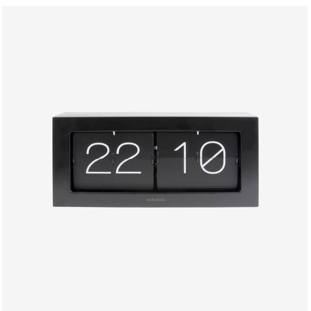 Karlsson Netherlands Boxed Flip Table Clock XL - Matt Black