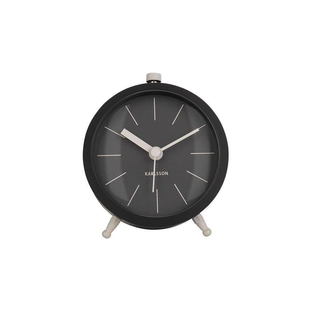 Karlsson Netherlands Button Alarm Clock - Matte Black