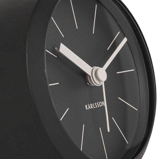 Karlsson Netherlands Button Alarm Clock - Matte Black