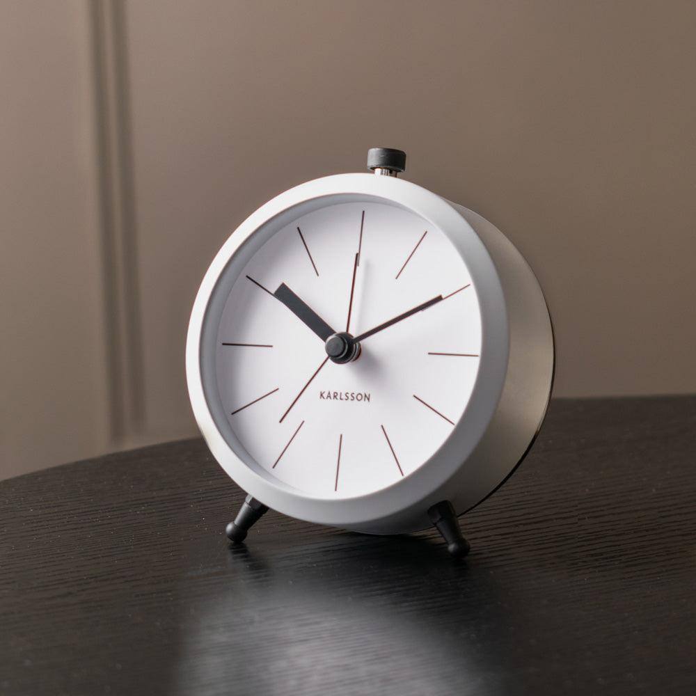 Karlsson Netherlands Button Alarm Clock - Matte White