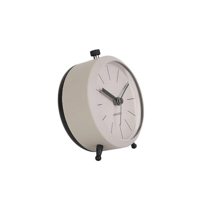 Karlsson Netherlands Button Alarm Clock - Warm Grey