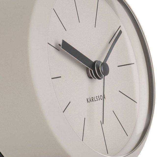 Karlsson Netherlands Button Alarm Clock - Warm Grey