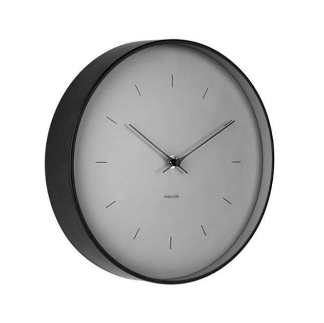 Karlsson Netherlands Carter Metal Case Wall Clock 27cm - Grey