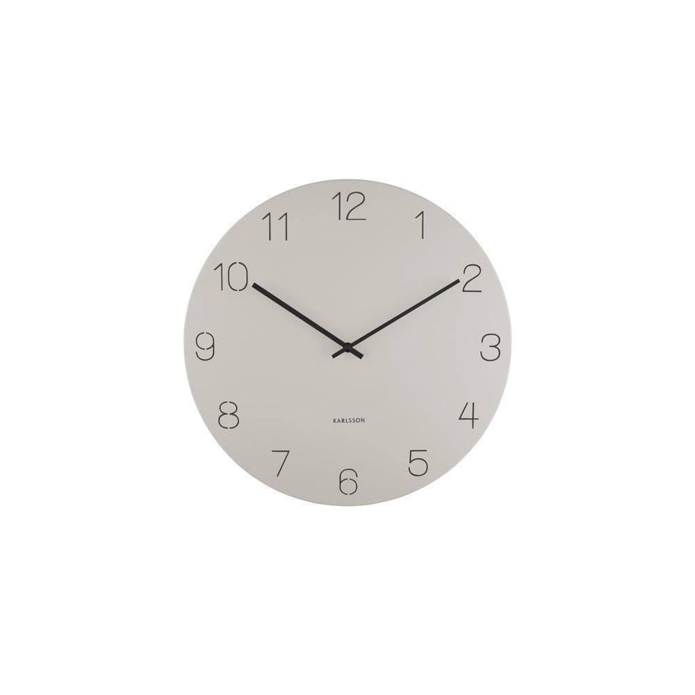 Karlsson Netherlands Charm Engraved Numbers Wall Clock 30cm - Warm Grey