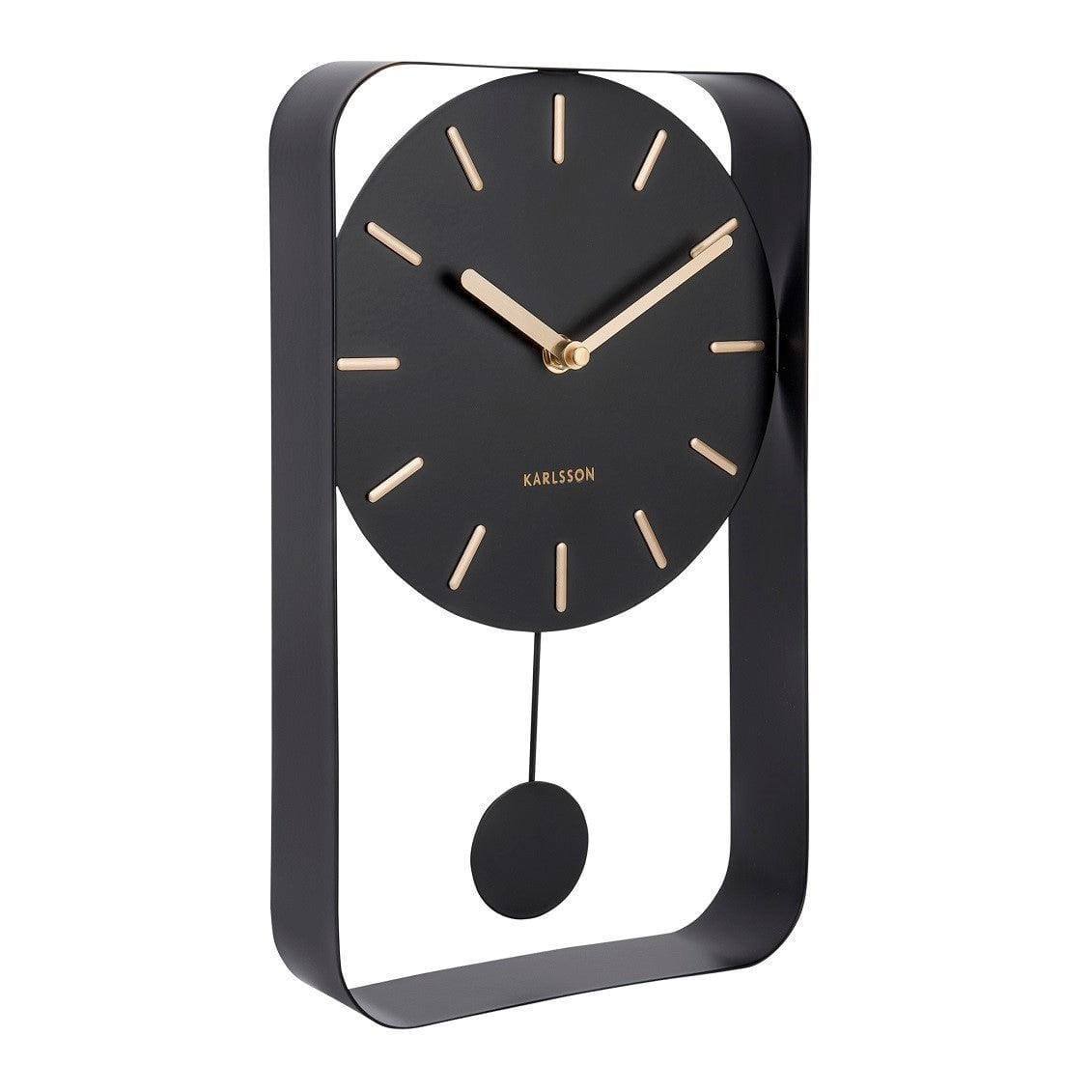 Karlsson Netherlands Charm Pendulum Wall Clock Medium - Black