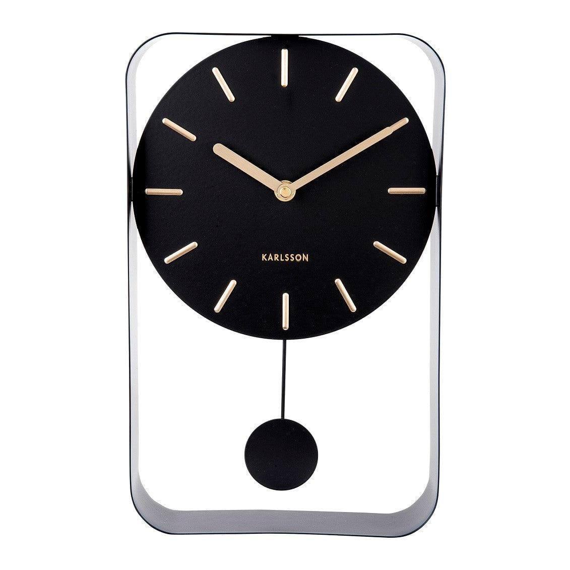 Karlsson Netherlands Charm Pendulum Wall Clock Medium - Black