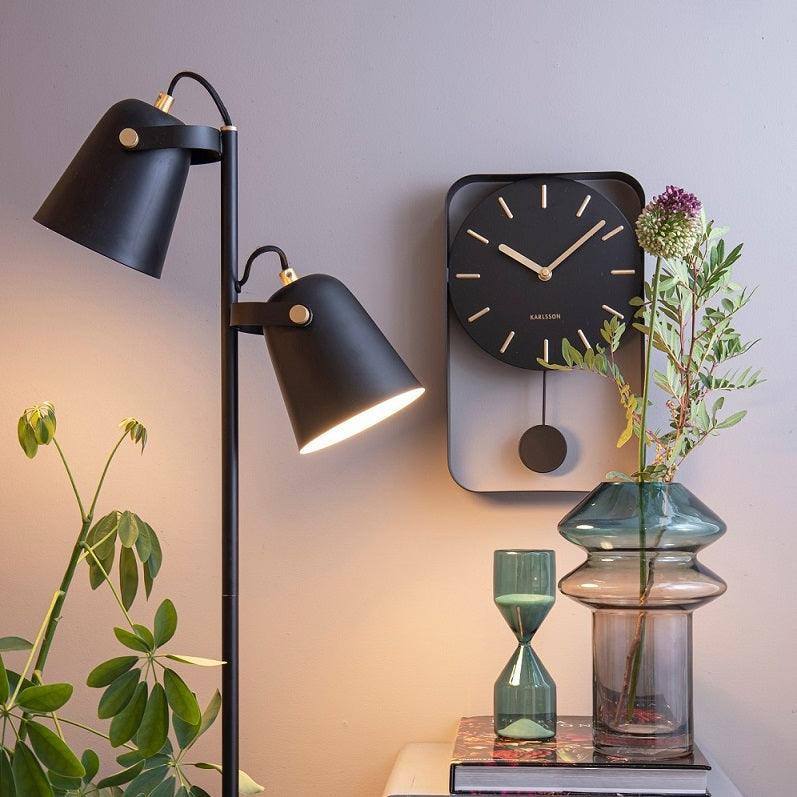 Karlsson Netherlands Charm Pendulum Wall Clock Medium - Black