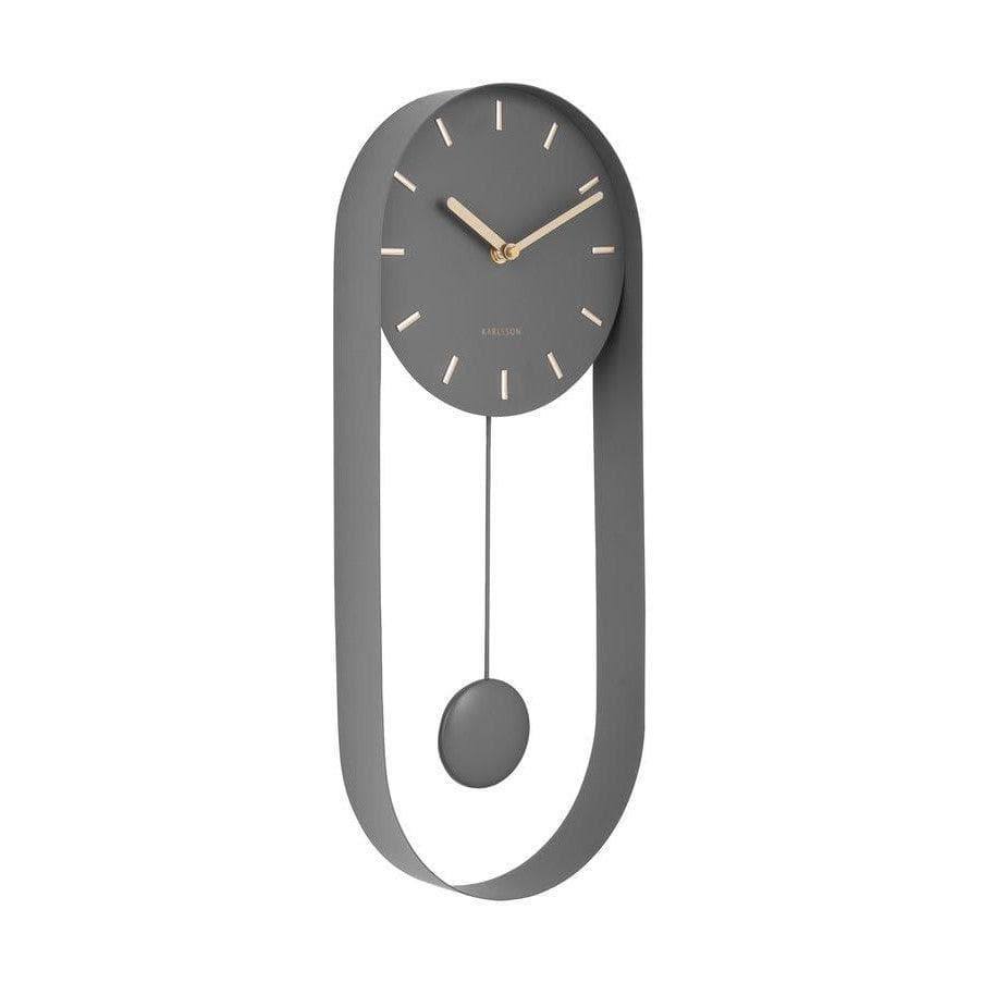 Karlsson Netherlands Charm Pendulum Wall Clock Tall - Grey