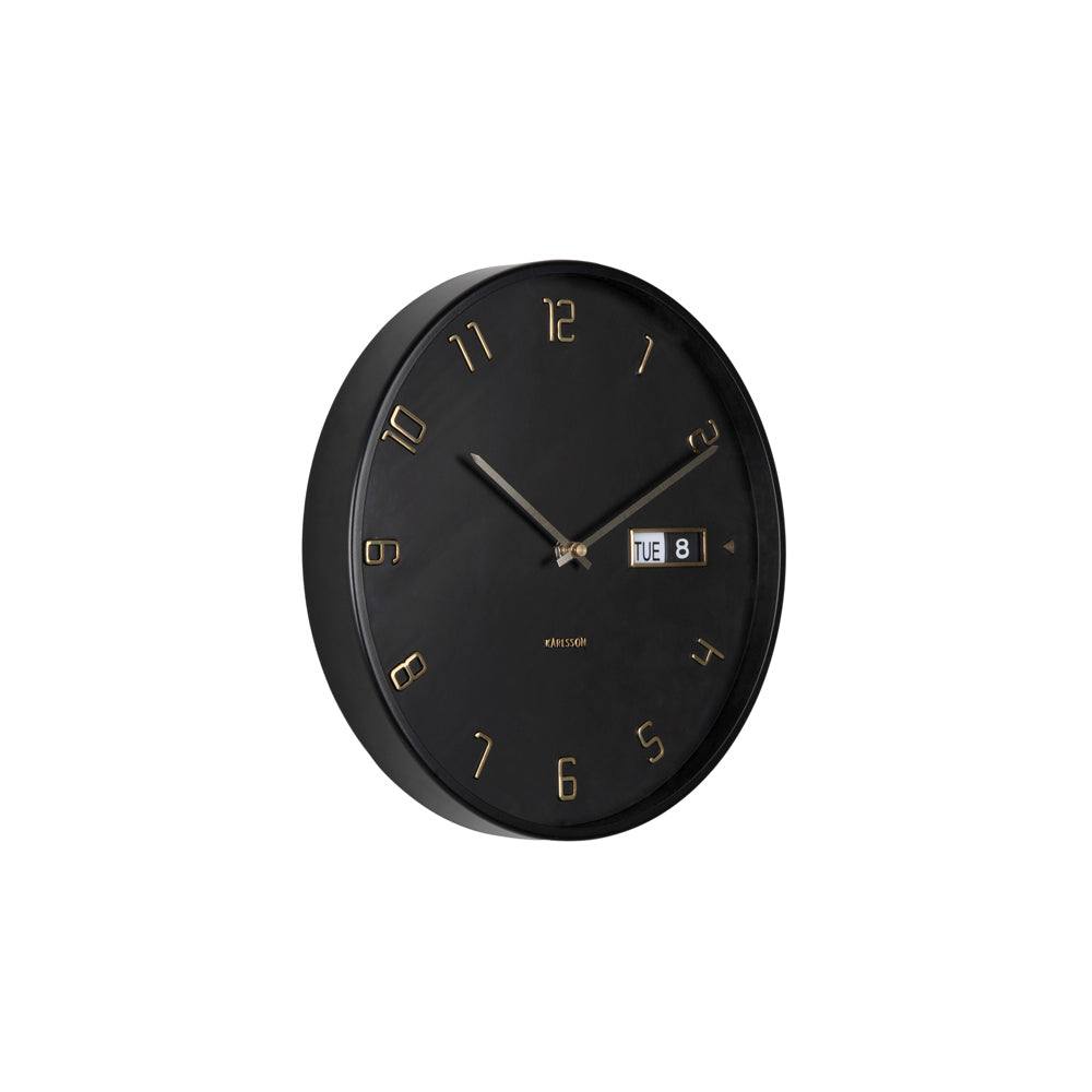 Karlsson Netherlands Data Flip Wall Clock 30cm - Black