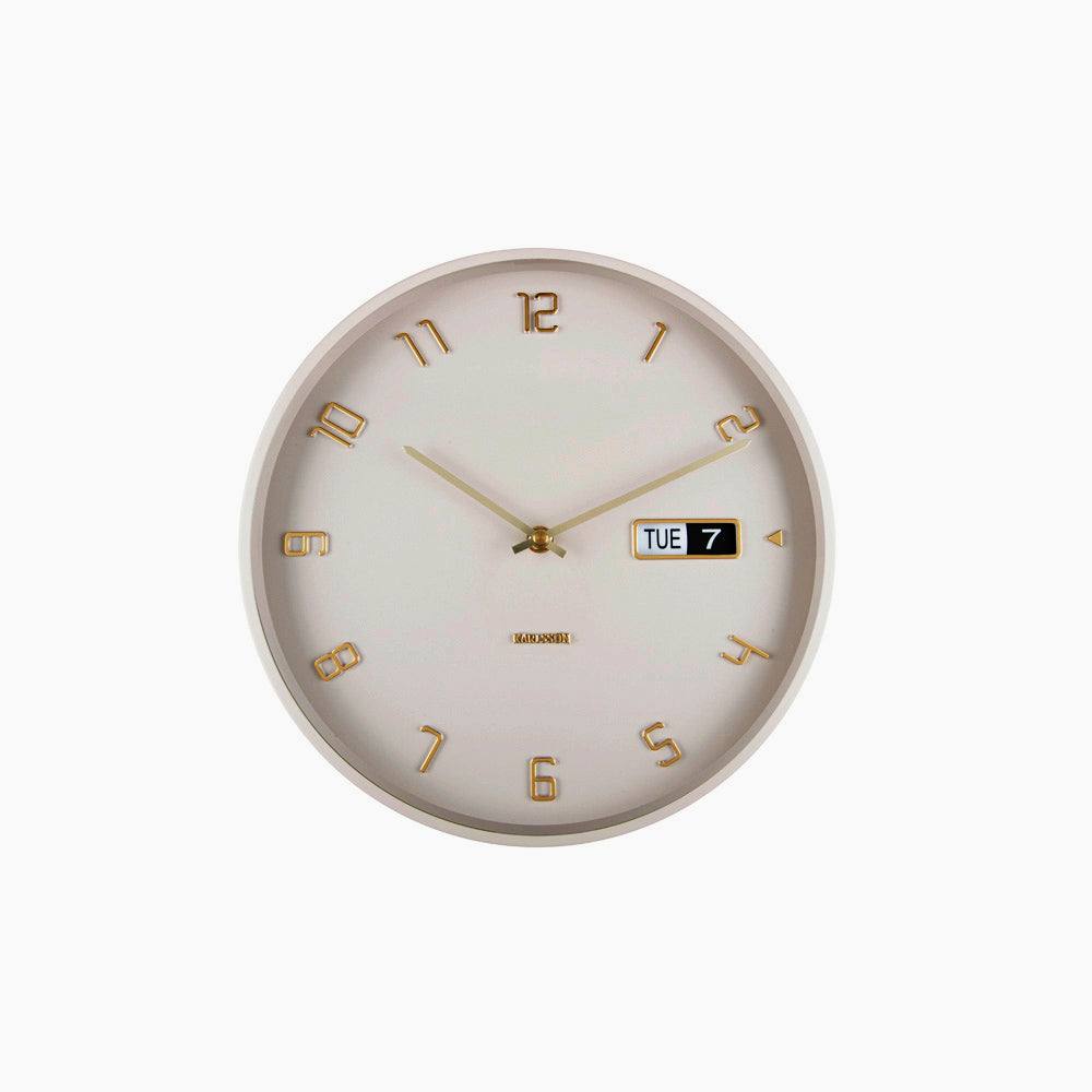 Karlsson Netherlands Data Flip Wall Clock 30cm - Warm Grey