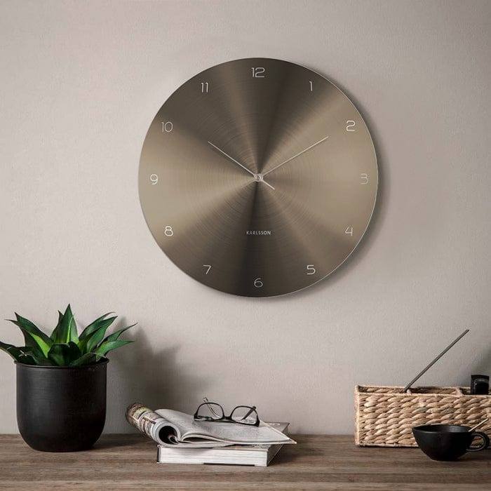 Karlsson Netherlands Dome Disc Wall Clock 40cm - Gunmetal