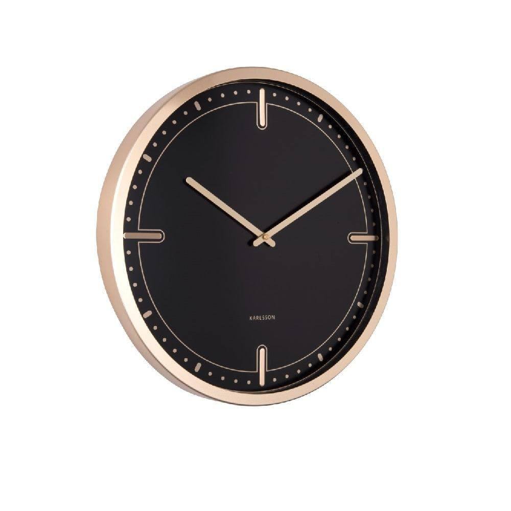 Karlsson Netherlands Dots & Batons Wall Clock 42cm - Black Gold