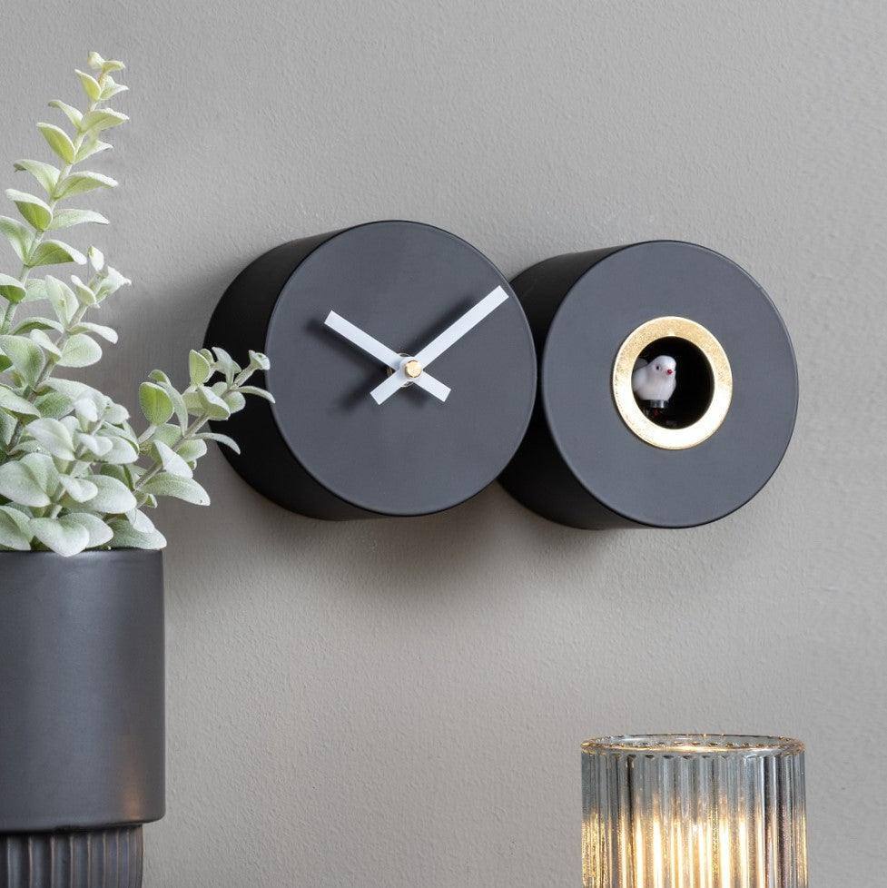 Karlsson Duo Cuckoo Wall Clock - Black