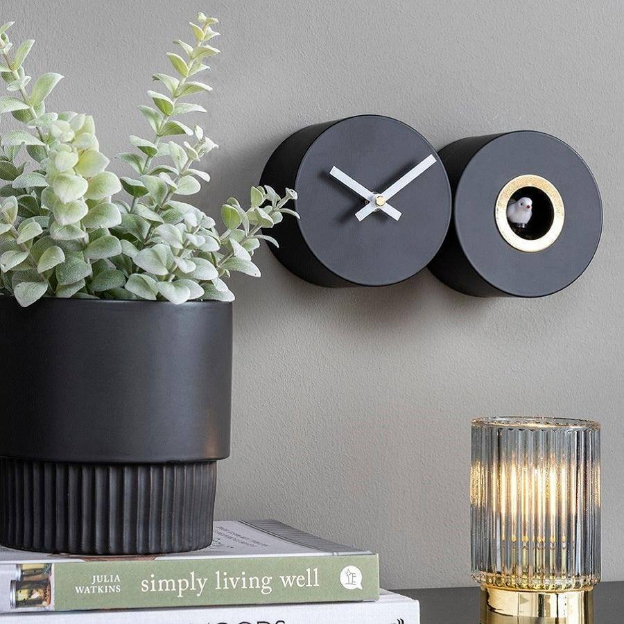 Karlsson Netherlands Duo Cuckoo Wall Clock - Black