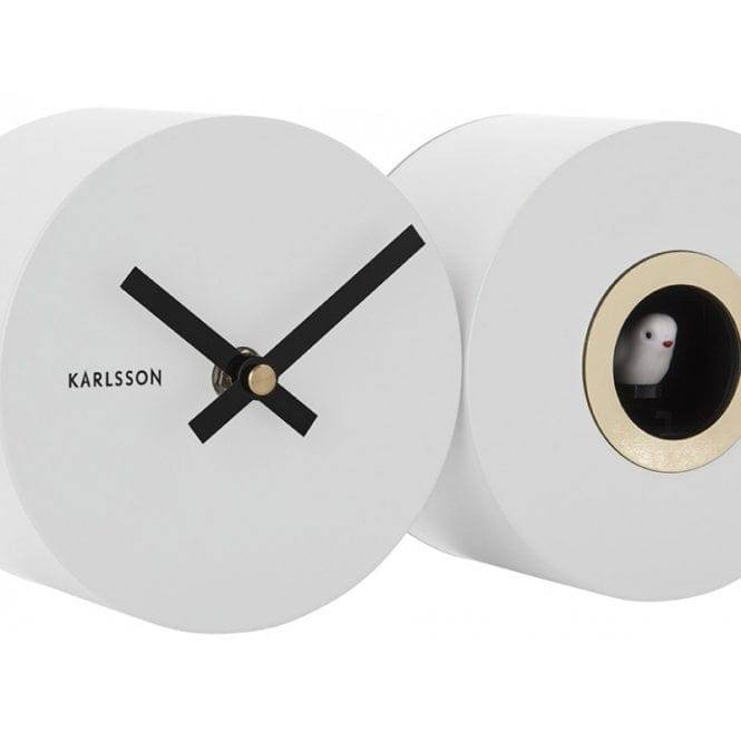 Karlsson Netherlands Duo Cuckoo Wall Clock - White