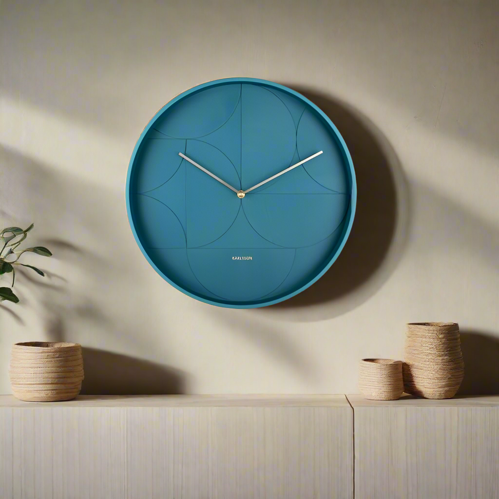 Echelon Circular Wall Clock 40cm - Blue