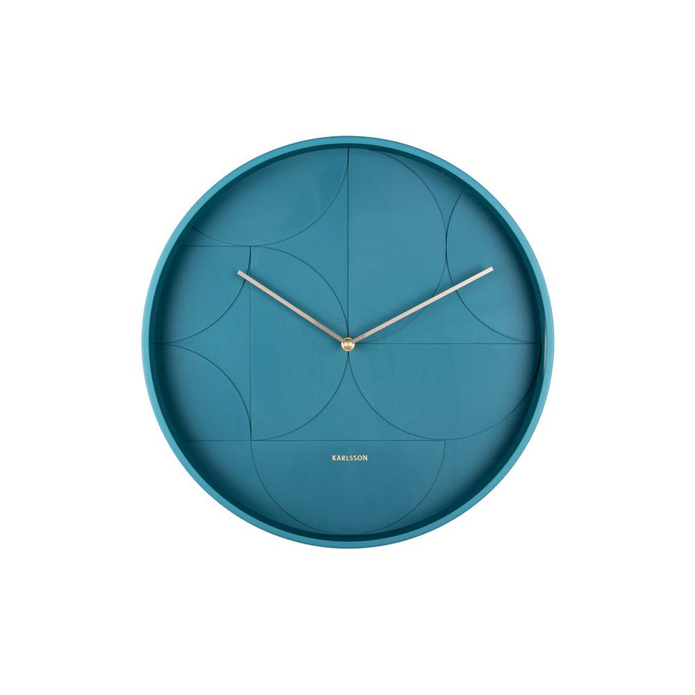 Karlsson Netherlands Echelon Circular Wall Clock 40cm - Blue