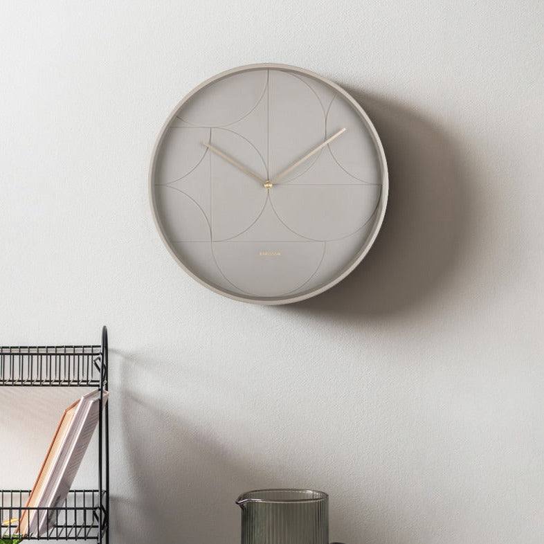 Karlsson Netherlands Echelon Circular Wall Clock 40cm - Dark Grey