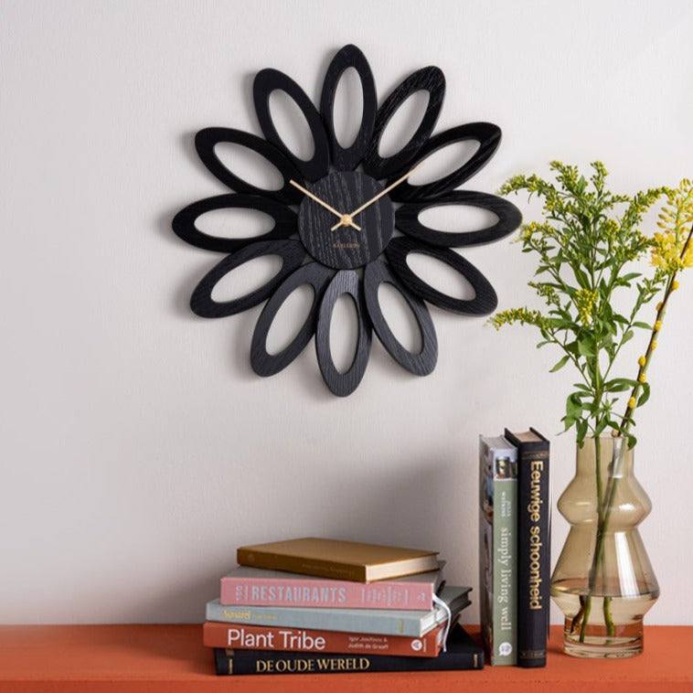 Karlsson Netherlands Fiore Wall Clock 40cm - Black