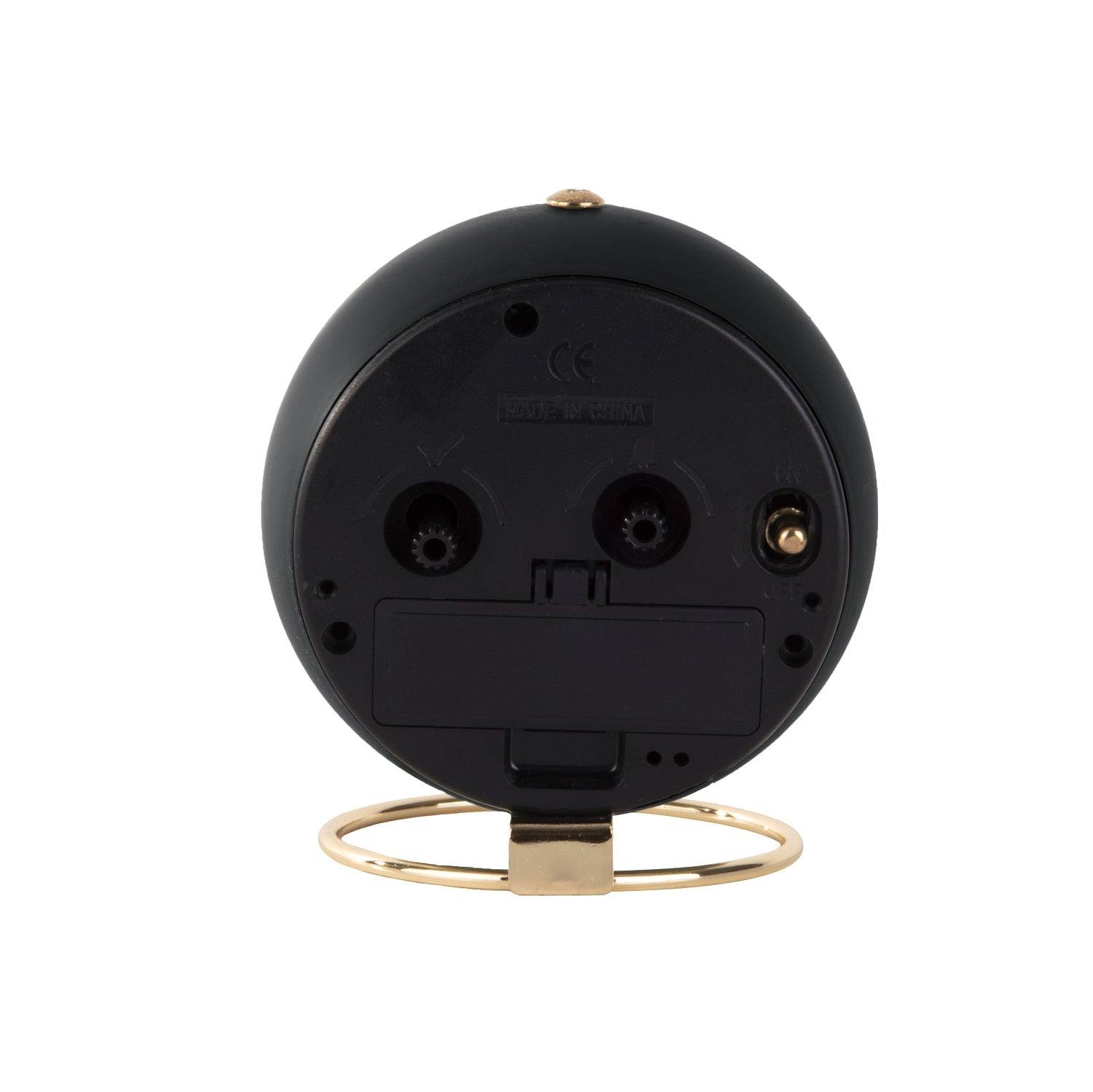 Karlsson Netherlands Globe Alarm Clock - Black Gold