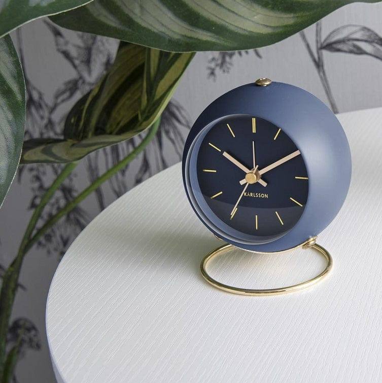 Karlsson Netherlands Globe Alarm Clock - Blue Gold