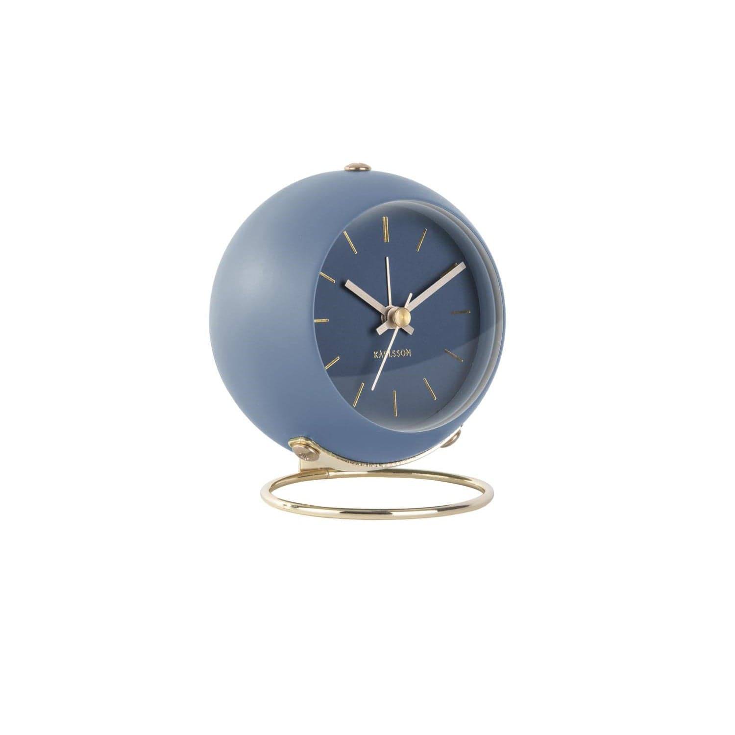 Karlsson Netherlands Globe Alarm Clock - Blue Gold