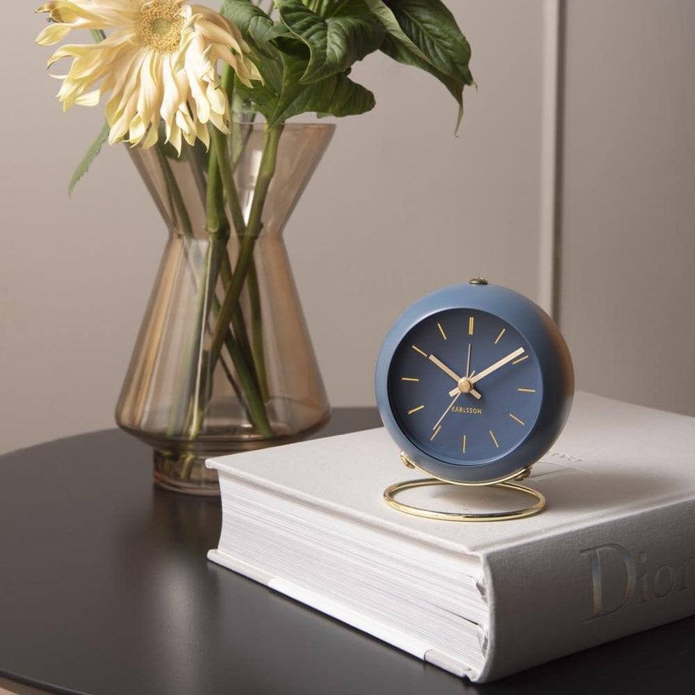 Karlsson Netherlands Globe Alarm Clock - Blue Gold