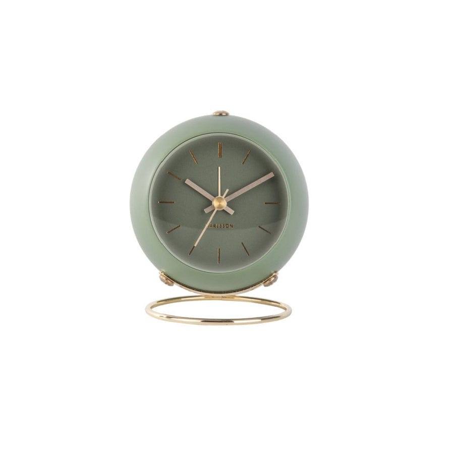 Karlsson Netherlands Globe Alarm Clock - Green Gold