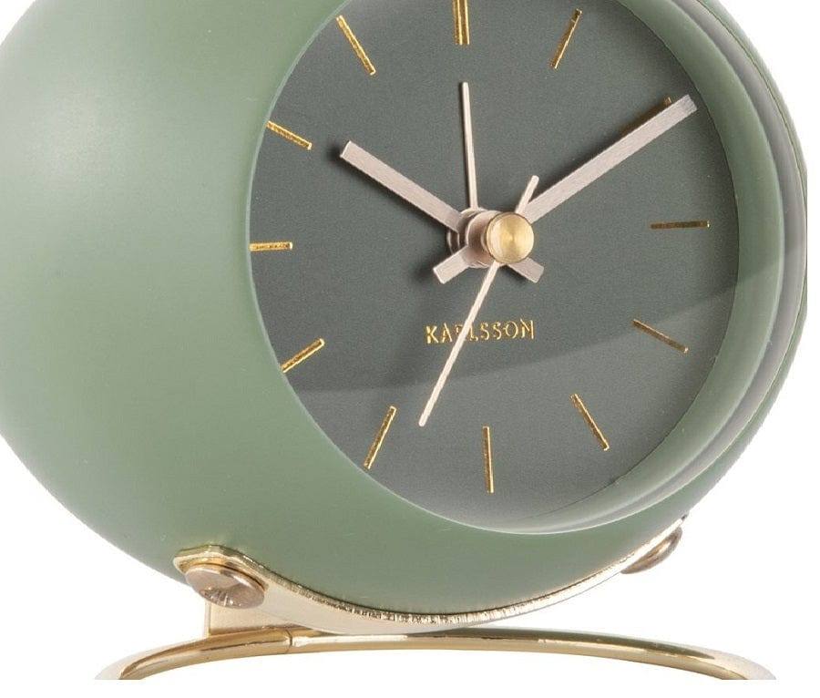 Karlsson Netherlands Globe Alarm Clock - Green Gold