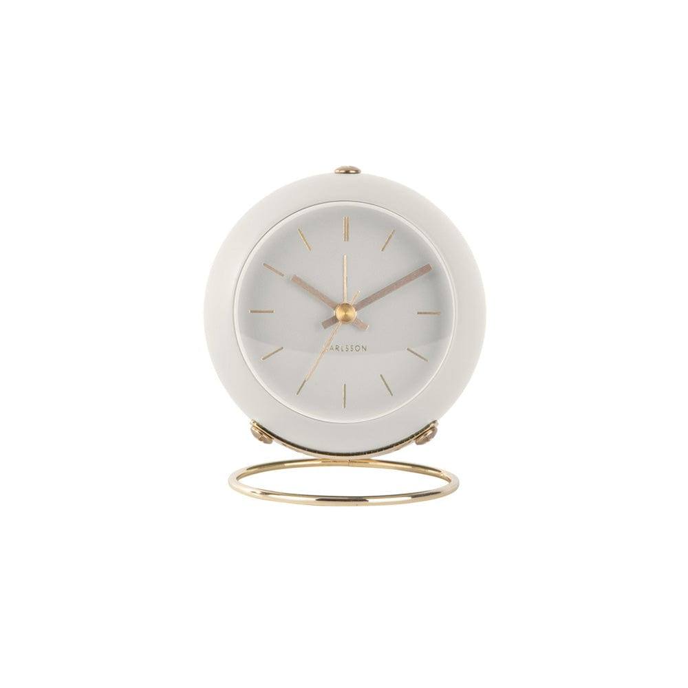 Karlsson Netherlands Globe Alarm Clock - White