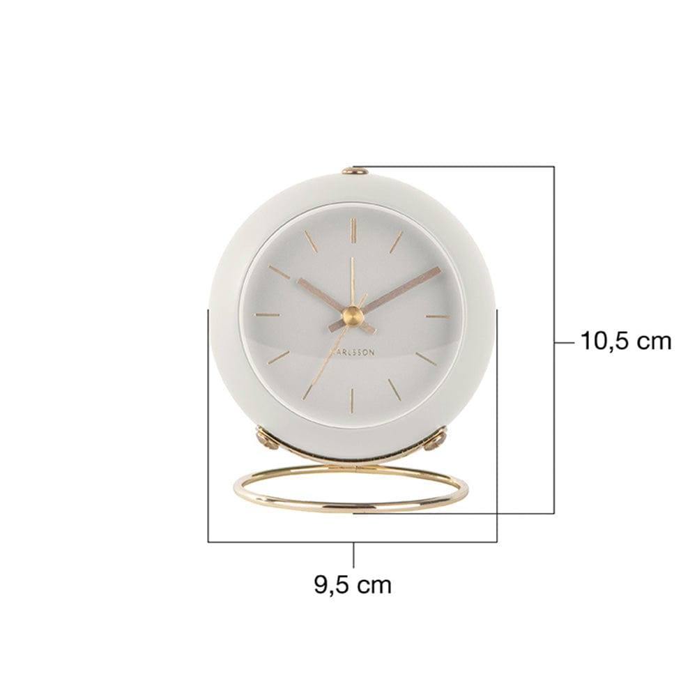 Karlsson Netherlands Globe Alarm Clock - White