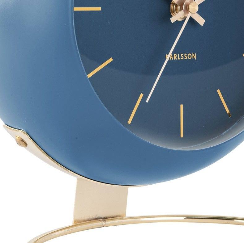 Karlsson Netherlands Globe Table Clock 21cm - Blue Gold