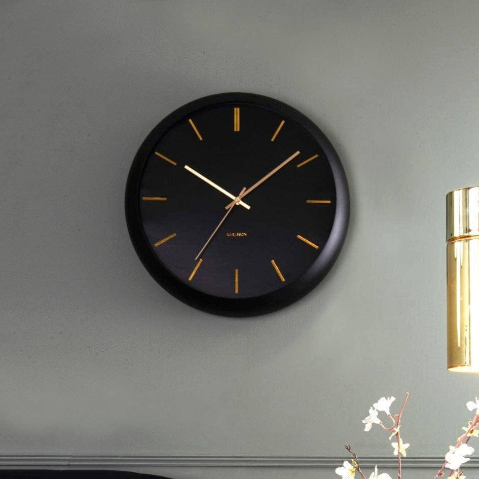 Karlsson Netherlands Globe Wall Clock 40cm - Black