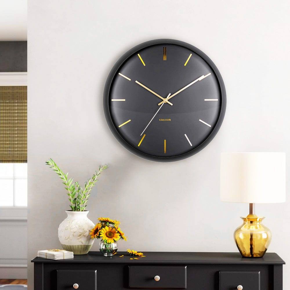 Karlsson Netherlands Globe Wall Clock 40cm - Black