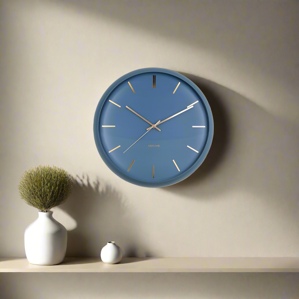 Globe Wall Clock 40cm - Blue