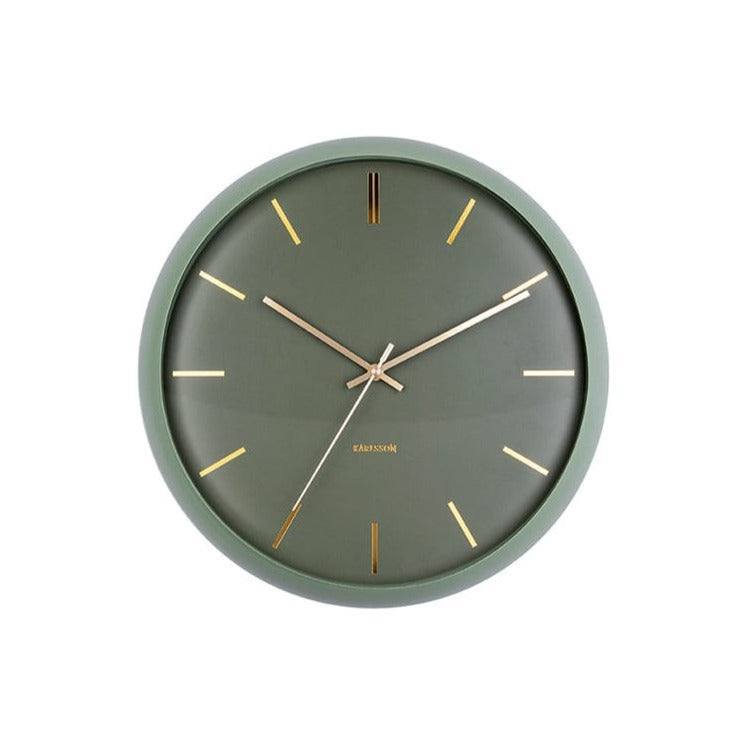 Karlsson Netherlands Globe Wall Clock 40cm - Moss Green