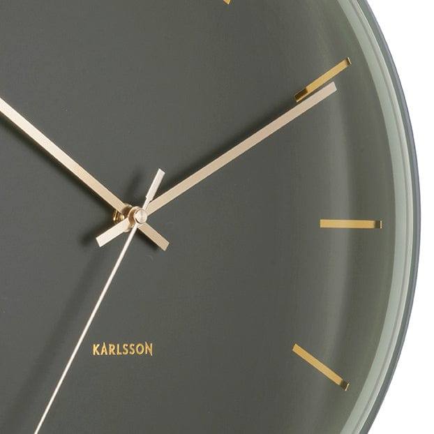 Karlsson Netherlands Globe Wall Clock 40cm - Moss Green