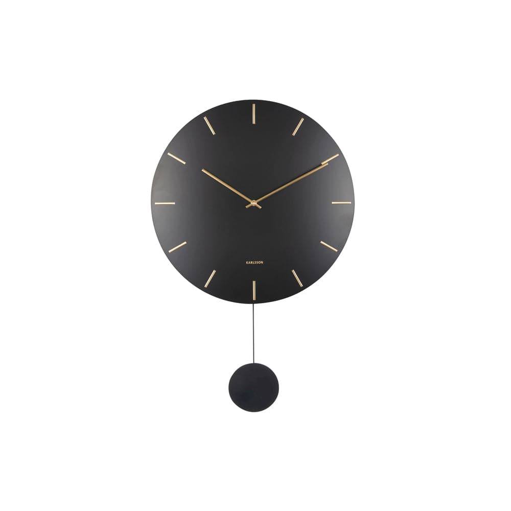 Karlsson Netherlands Impressive Pendulum Wall Clock 47cm - Black