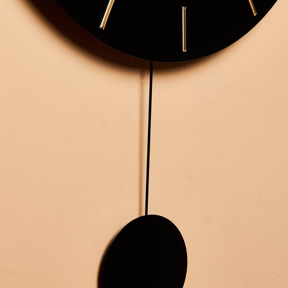 Karlsson Netherlands Impressive Pendulum Wall Clock 47cm - Black