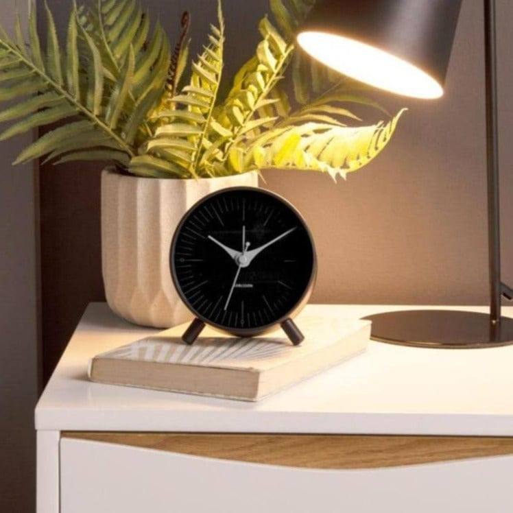 Karlsson Netherlands Index Alarm Clock - Black