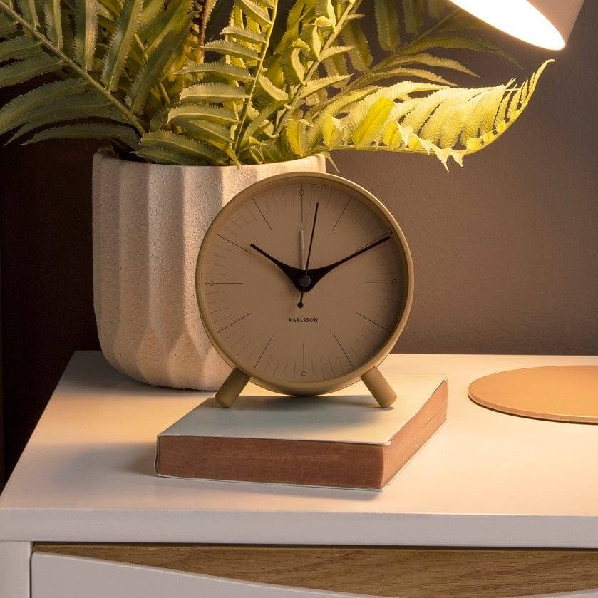 Karlsson Netherlands Index Alarm Clock - Mustard Yellow