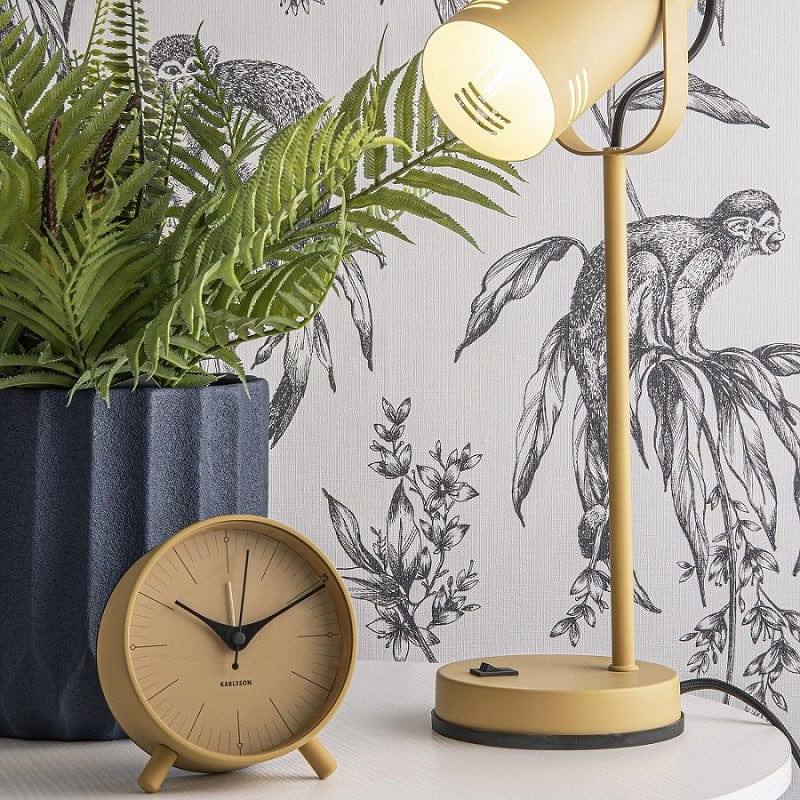 Karlsson Netherlands Index Alarm Clock - Mustard Yellow