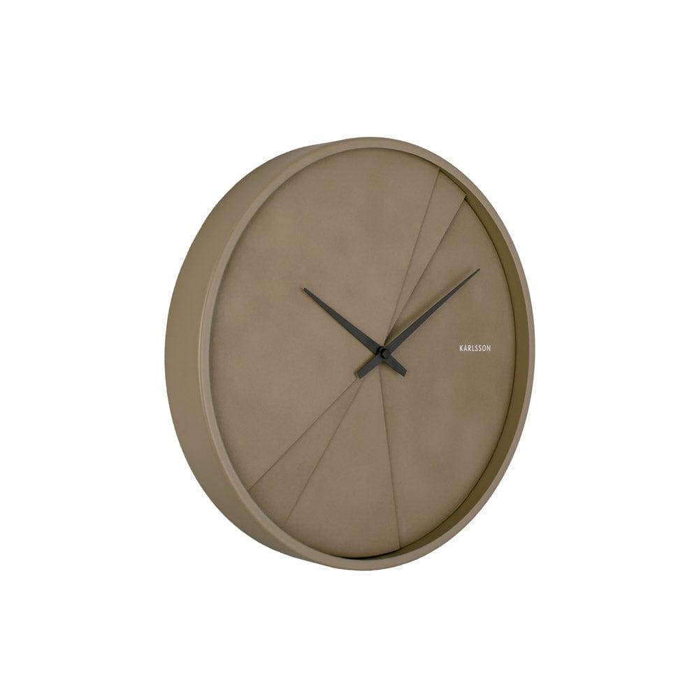 Karlsson Netherlands Layered Lines Wall Clock 30cm - Moss Green