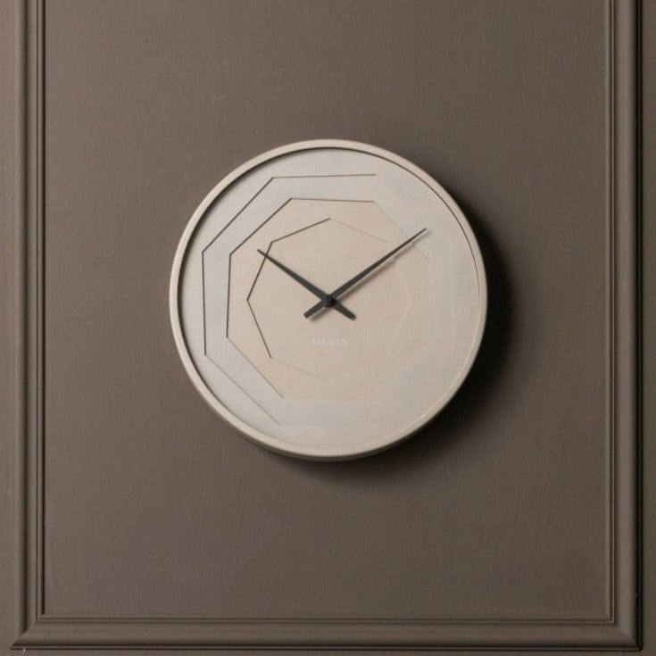 Karlsson Netherlands Layered Origami Wall Clock 30cm - Warm Grey