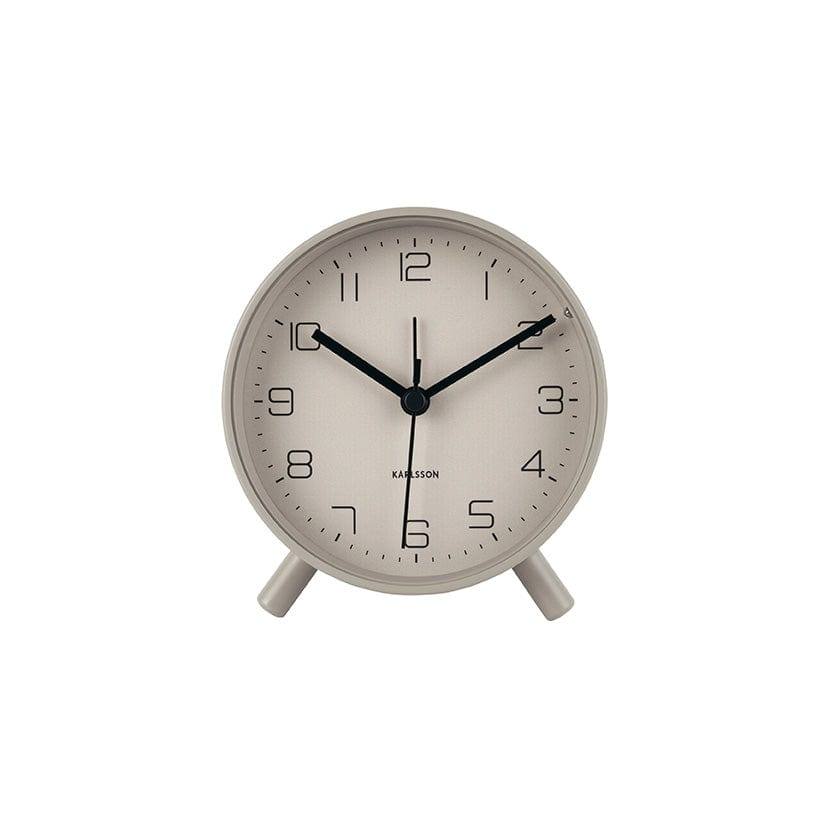 Karlsson Netherlands Lofty Alarm Clock 10cm - Warm Grey