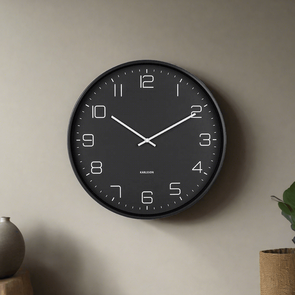 Karlsson Netherlands Lofty Wall Clock 40cm- Matte Black