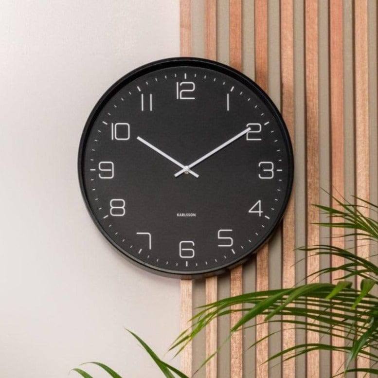 Karlsson Netherlands Lofty Wall Clock 40cm- Matte Black