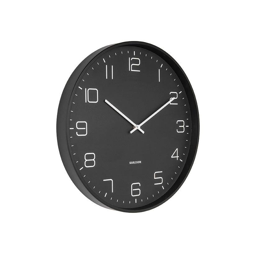 Karlsson Netherlands Lofty Wall Clock 40cm- Matte Black